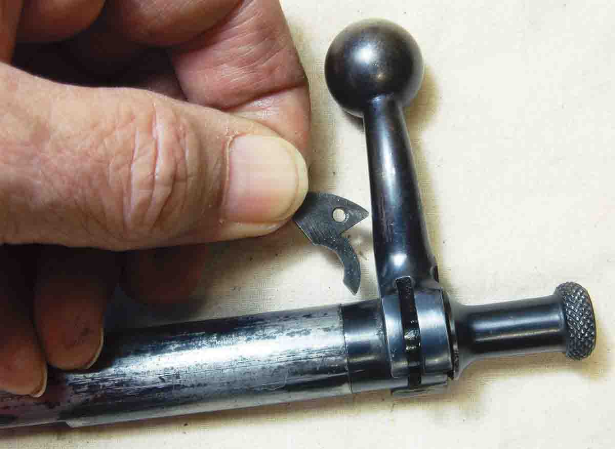 Step 4 allows the removal of the “key” from the handle.